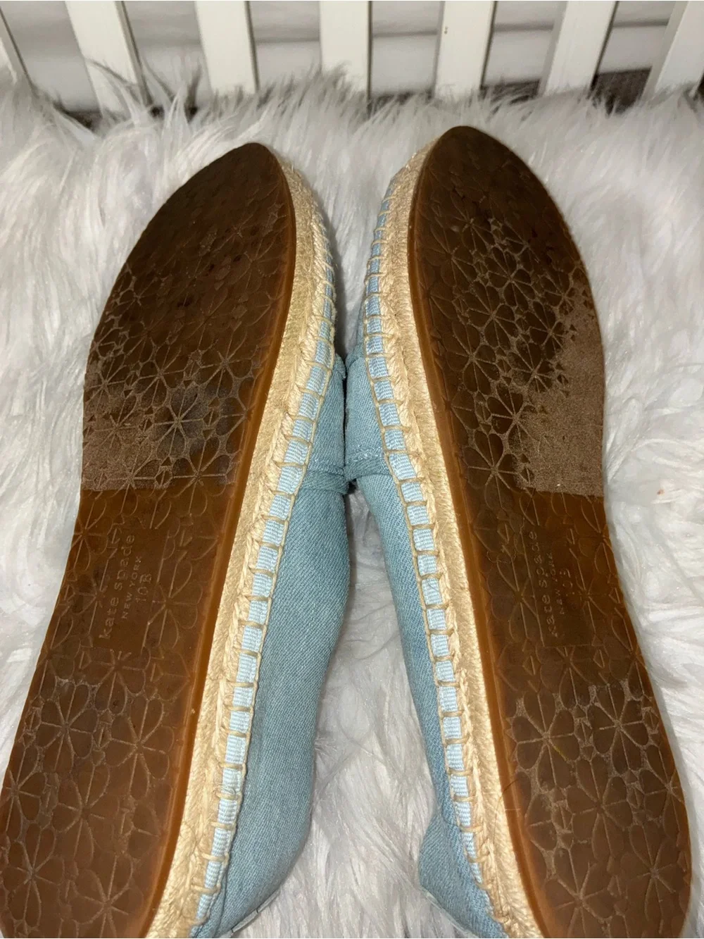 Kate Spade Piper Denim Espadrille Sz 10B